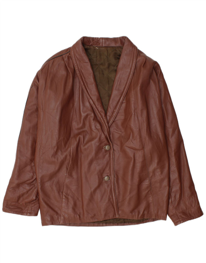 Lavorazione Artigiana Womens Oversized Jacket IT 48 XL Brown