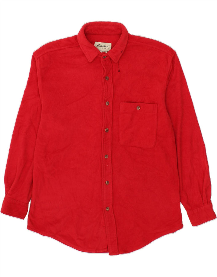 EDDIE BAUER Mens Fleece Shirt Small Red Polyester Vintage Eddie Bauer and Second-Hand Eddie Bauer from Messina Hembry 