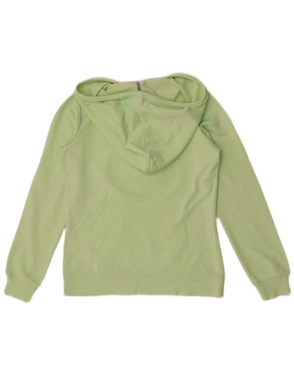 Champion Womens Heritage Fit Graphic Hoodie Jumper UK 10 Small Green Cotton