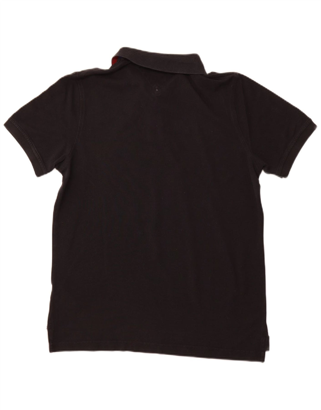 TOMMY HILFIGER Womens Slim Fit Polo Shirt Large Black Cotton