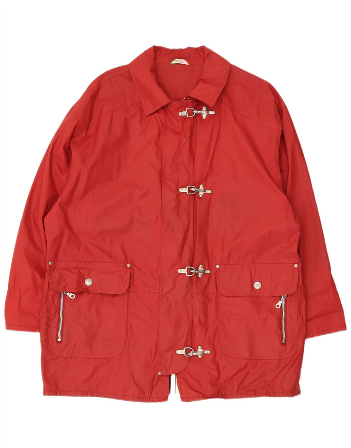 C&A Womens New Fast Oversized Duffle Coat UK 16 Large Red Cotton
