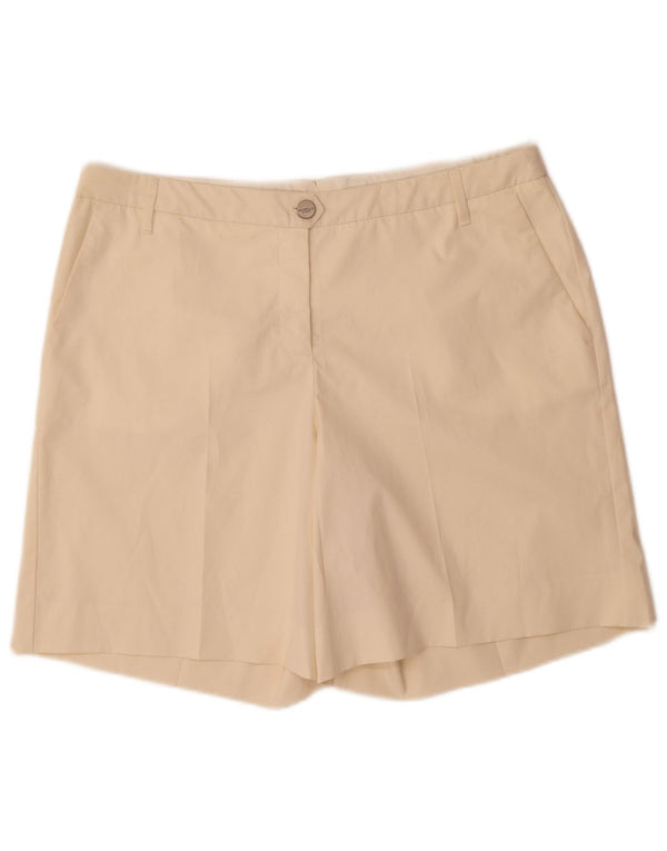 Marella Womens Chino Shorts UK 16 Large W34  Beige Cotton