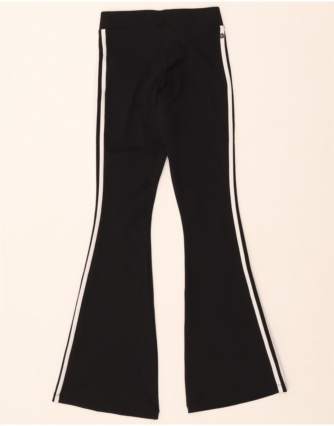 ADIDAS Womens Flare Leggings UK 6 XS Black Polyester