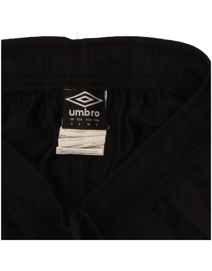 UMBRO Mens Sport Shorts Small Black Colourblock