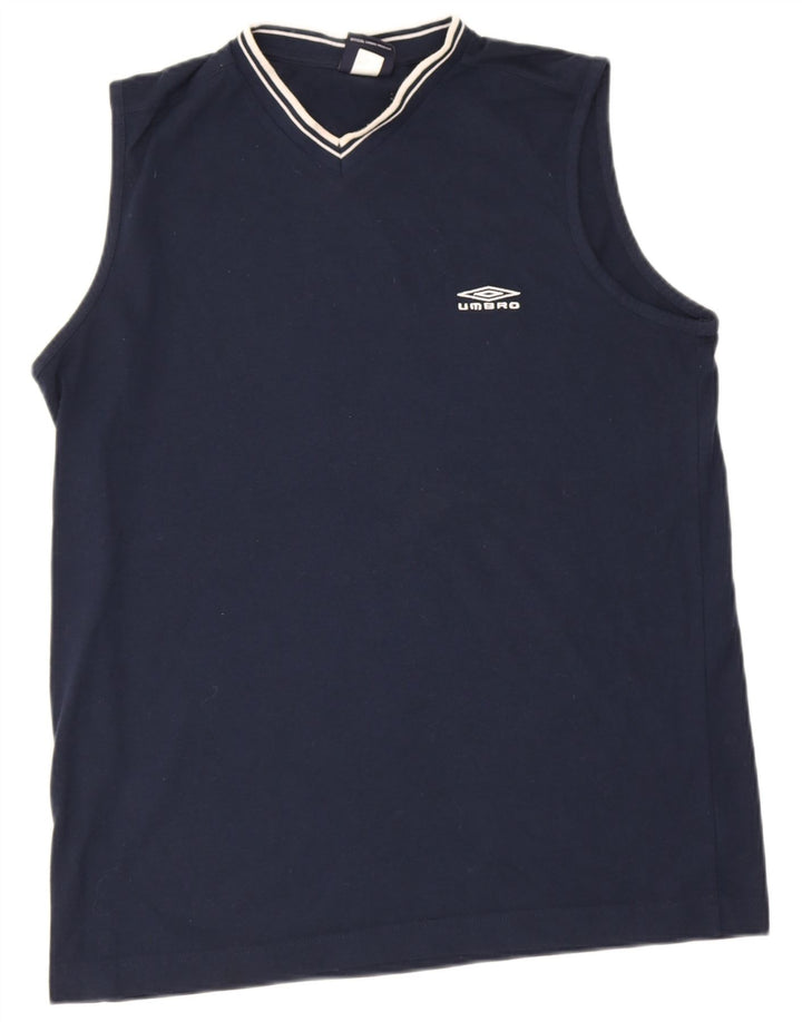 Umbro Mens Vest Top Large Navy Blue Polyester