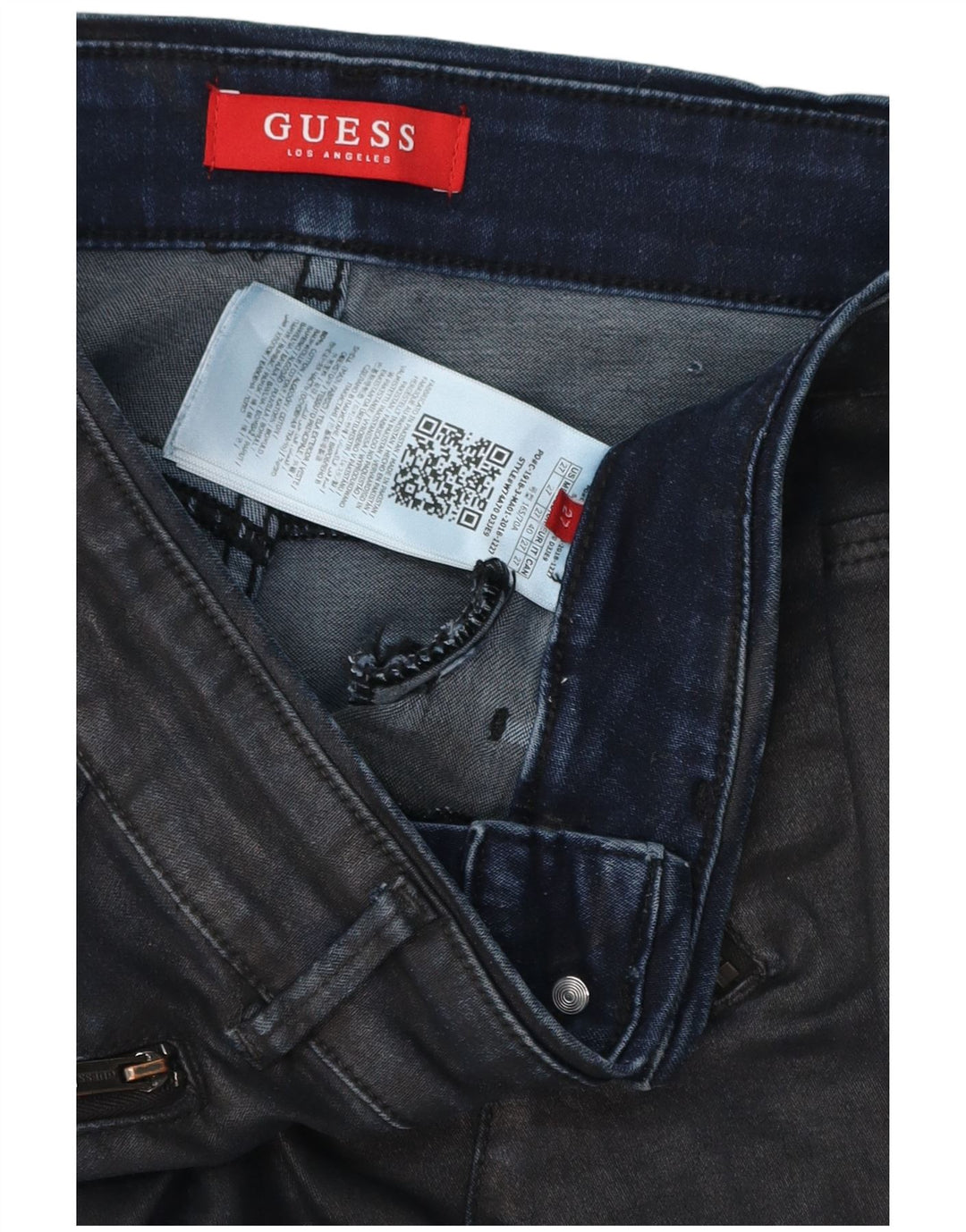 Guess Womens Slim Jeans W27 L32 Navy Blue Cotton