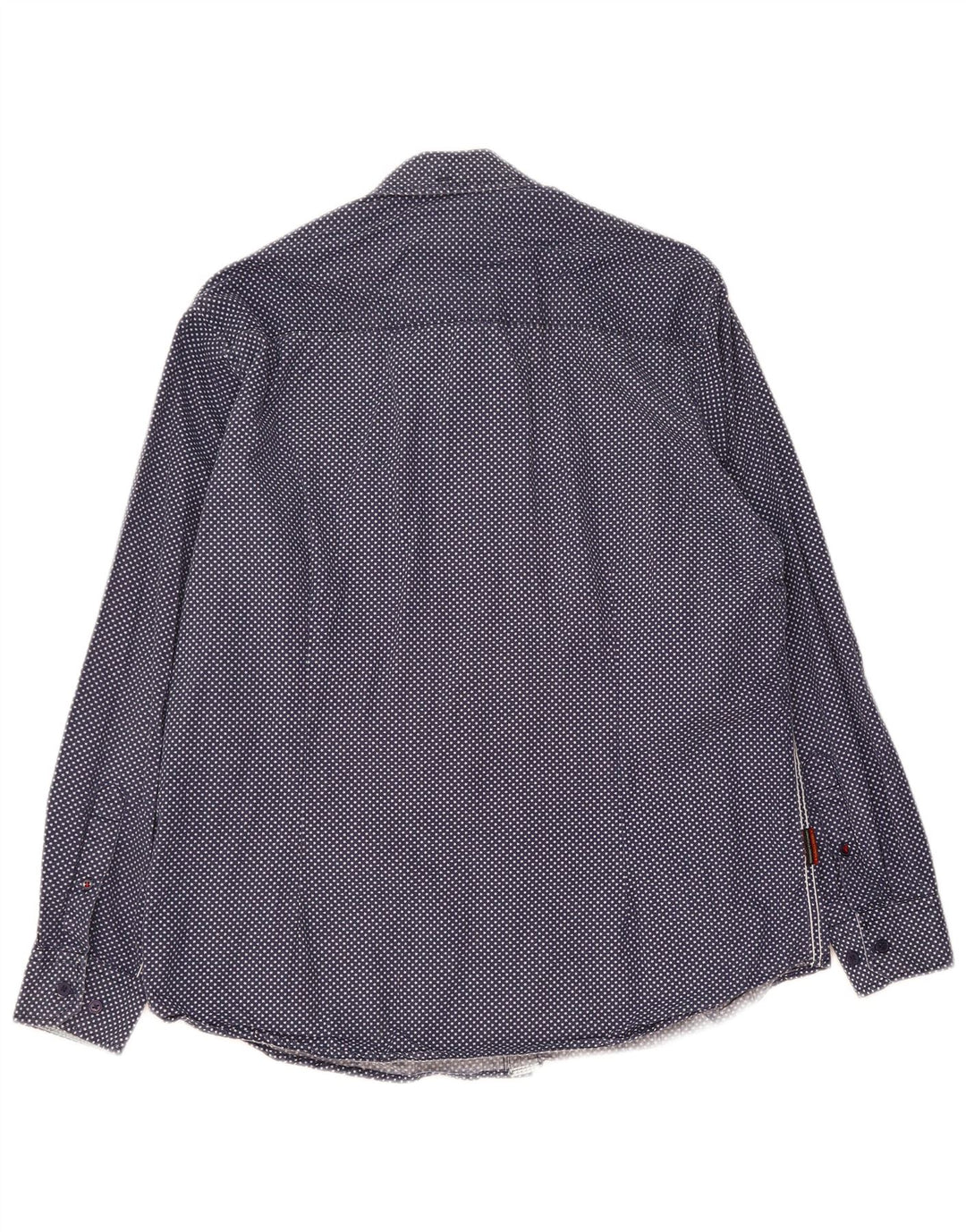 JOE BROWNS Mens Shirt Medium Blue Spotted Cotton