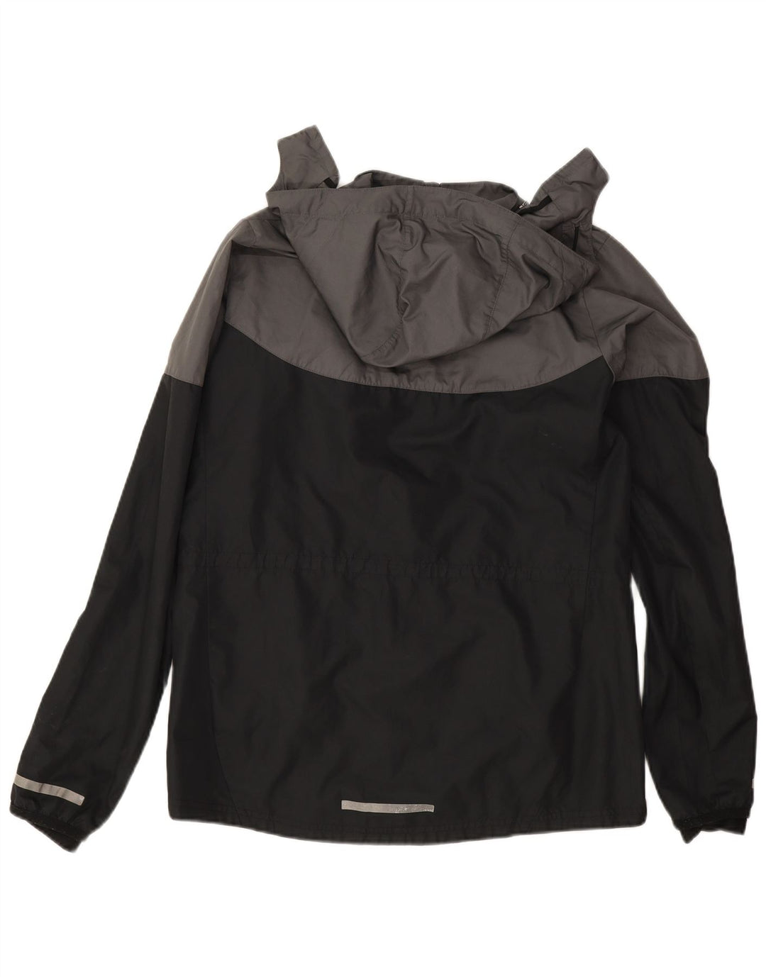 Nike Womens Hooded Rain Jacket UK 16 Large Grey Colourblock Polyester