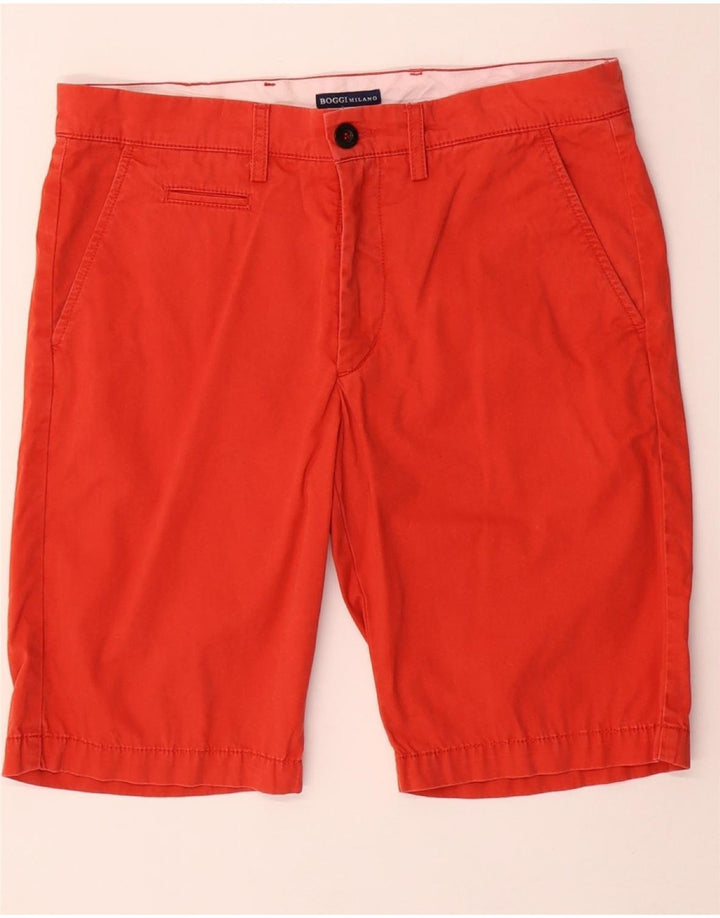 BOGGI Mens Milano Chino Shorts IT 46 Small W34  Red Cotton