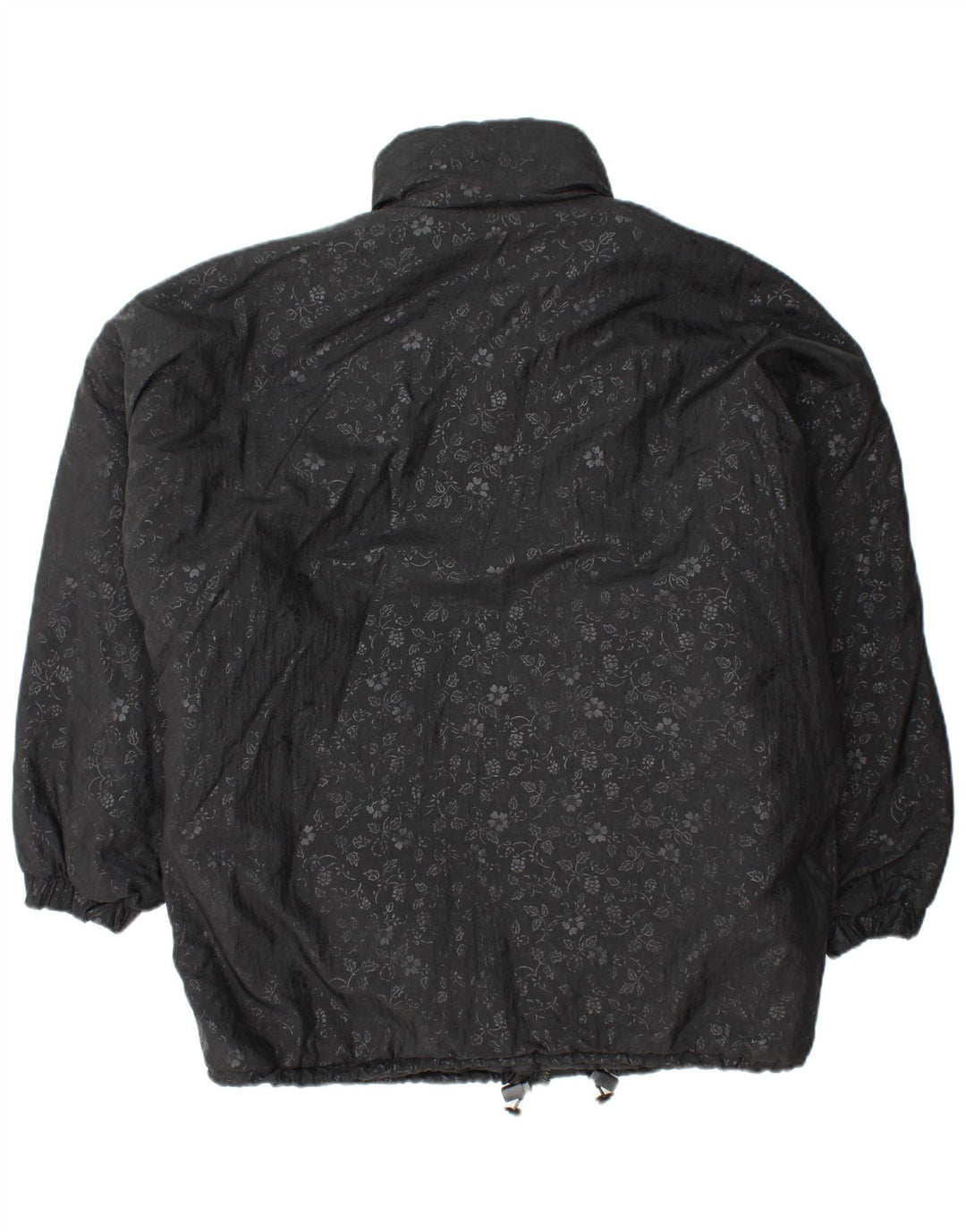 BRUGI Womens Oversized Windbreaker Jacket UK 22 3XL Black Floral