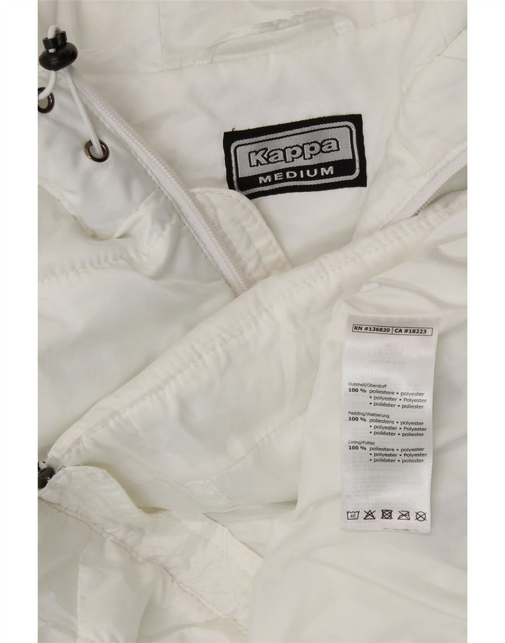 Kappa Womens Hooded Longline Padded Gilet UK 12 Medium White Polyester