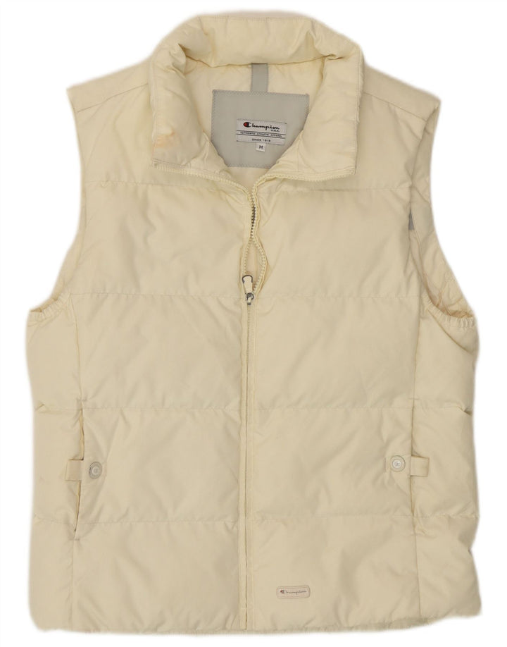 Champion Womens Padded Gilet UK 14 Medium Off White Polyester