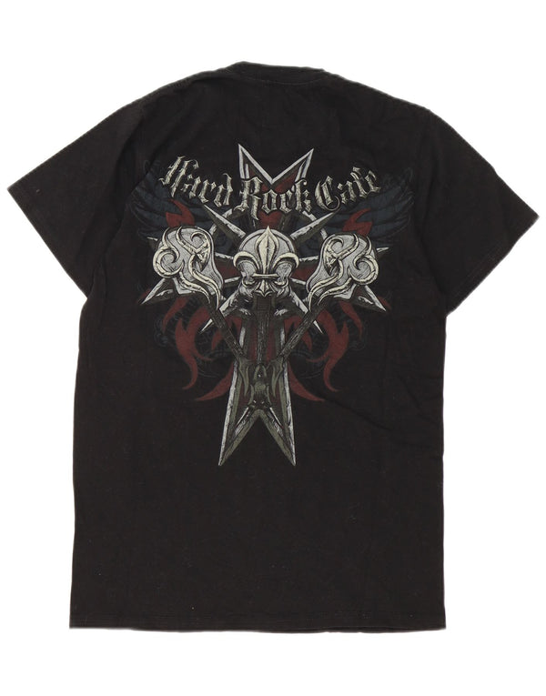 Hard Rock Cafe Mens London Graphic T-Shirt Top Small Black Cotton
