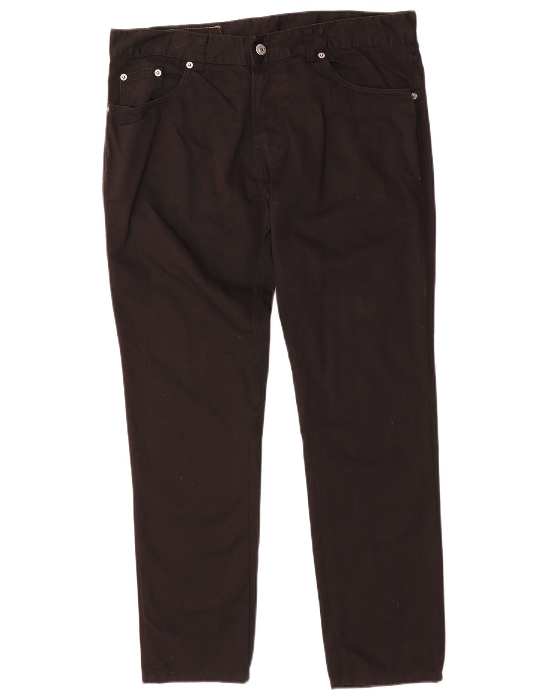 BENETTON Mens Slim Casual Trousers W34 L28 Black Cotton
