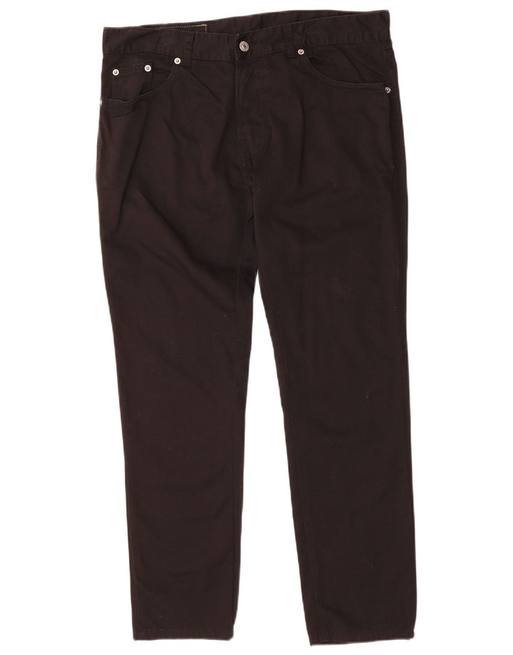 BENETTON Mens Slim Casual Trousers W34 L28 Black Cotton