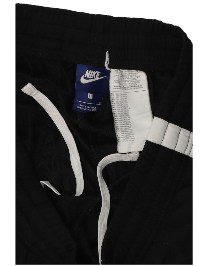 Nike Mens Tracksuit Trousers Large  Black Colourblock Polyester