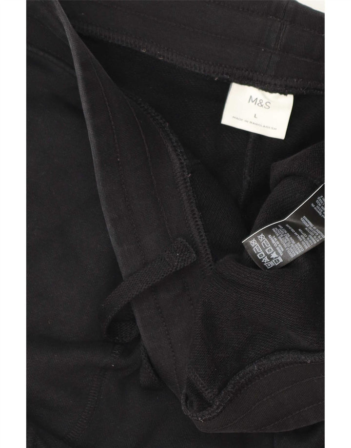 Marks & Spencer Mens Sport Shorts Large Black Cotton
