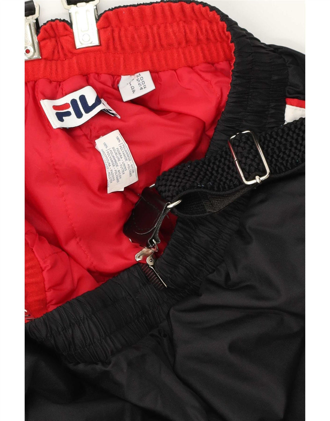 Fila Mens Dungarees Ski Trousers IT 50 Medium Black Colourblock Polyamide
