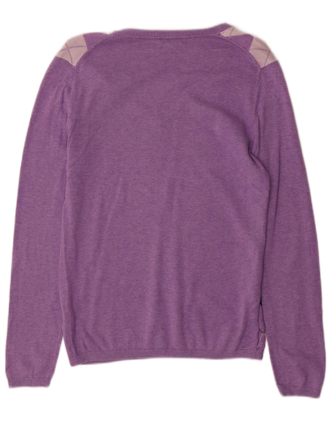 TOMMY HILFIGER Womens V-Neck Jumper Sweater UK 10 Small Purple