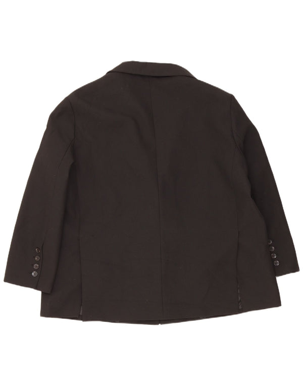 Zara Womens 2 Button Oversized Blazer Jacket UK 6 XS Black Polyester