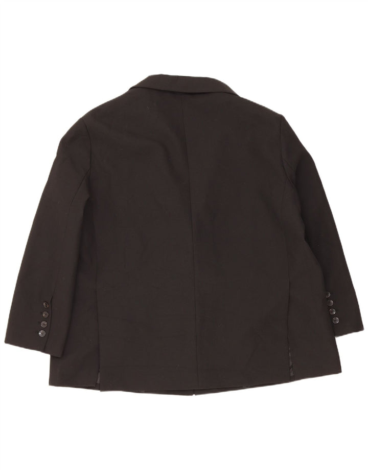 Zara Womens 2 Button Oversized Blazer Jacket UK 6 XS Black Polyester