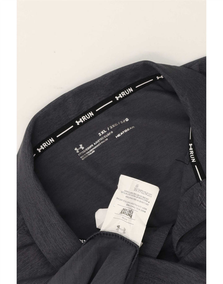 Under Armour Mens Polo Shirt 2XL Grey Polyester