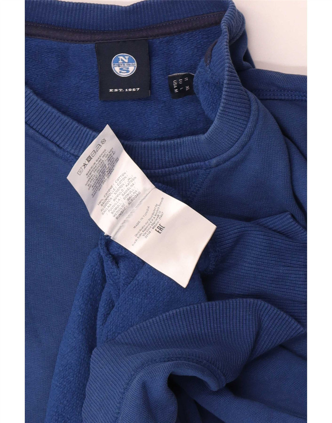 North Sails Mens Sweatshirt Jumper Large Blue Cotton