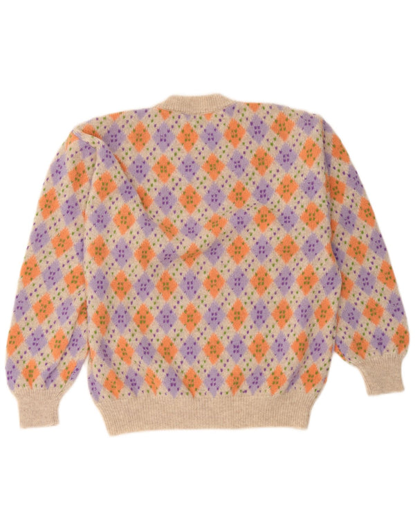 Benetton Mens Crew Neck Jumper Sweater IT 48 Medium Multicoloured