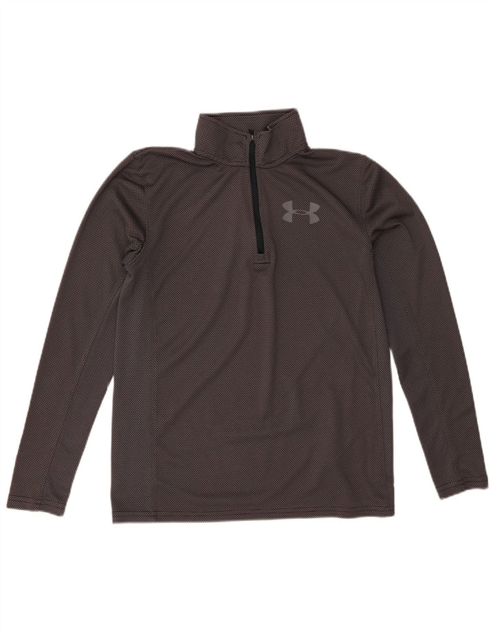UNDER ARMOUR Boys Heat Gear Pullover Tracksuit Top 13-14 Years XL Grey