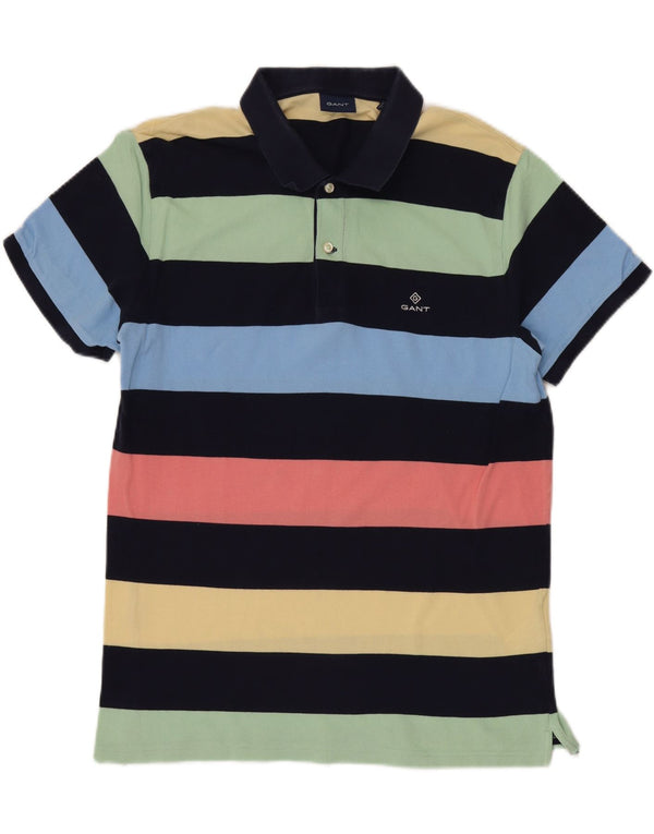 GANT Mens Polo Shirt XL Multicoloured Striped Cotton