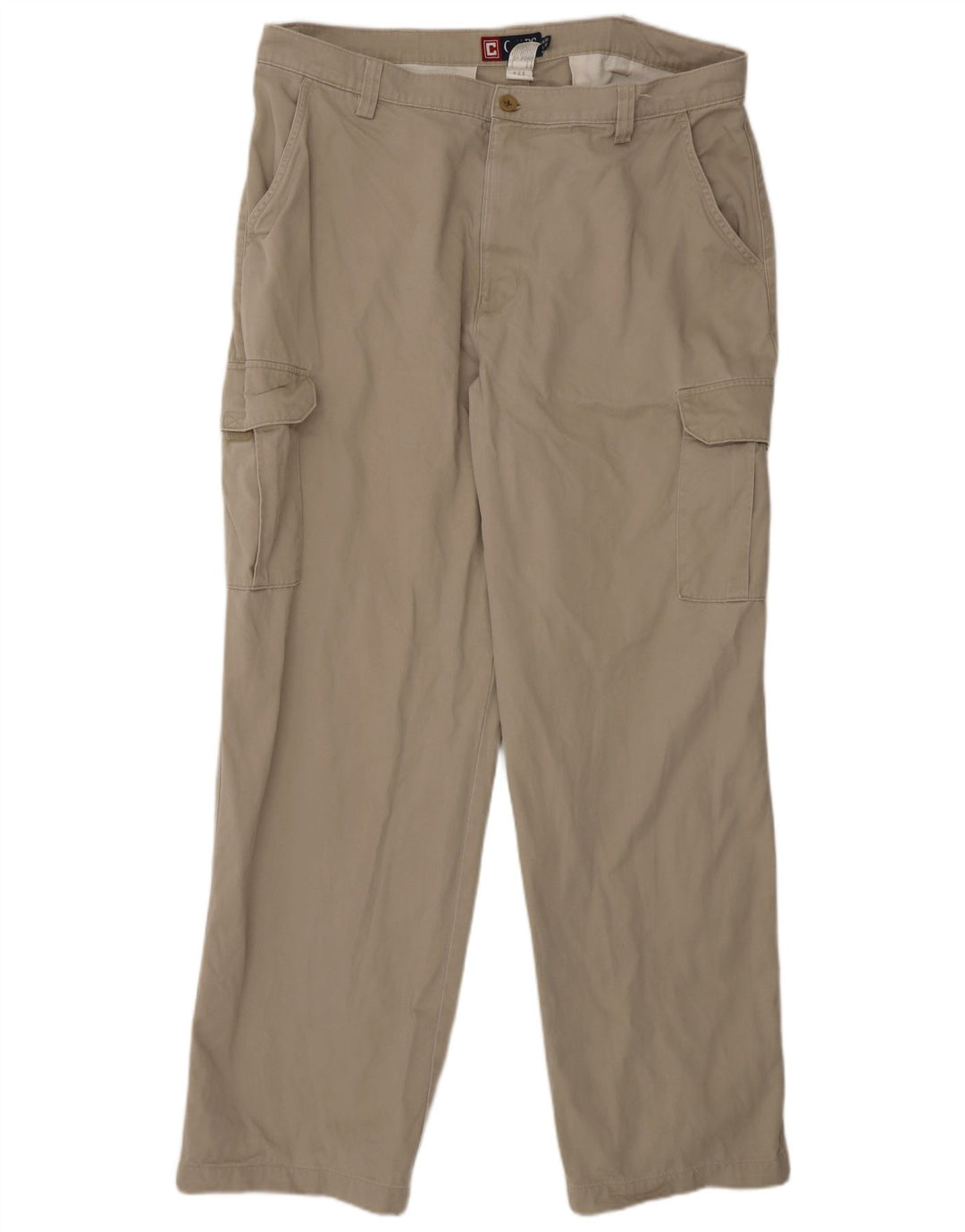 Chaps Mens Straight Cargo Trousers W38 L32 Grey Cotton