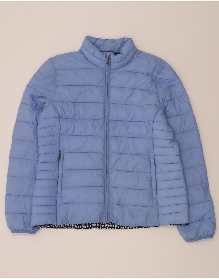 CREW CLOTHING Womens Padded Jacket UK 16 Large Blue Nylon Vintage Crew Clothing and Second-Hand Crew Clothing from Messina Hembry 