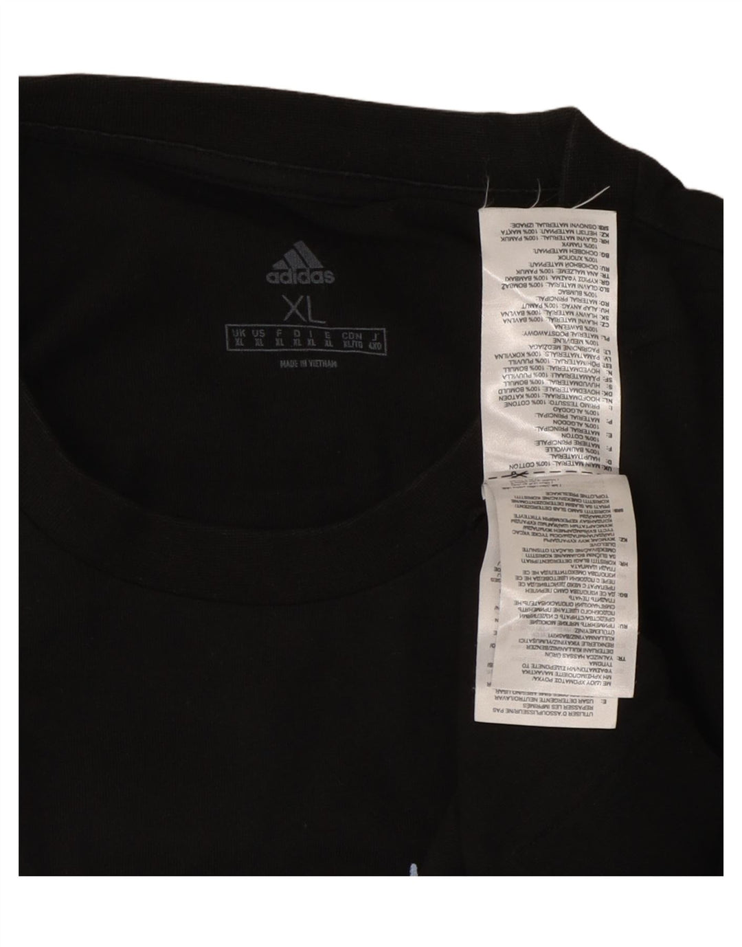 ADIDAS Mens Graphic T-Shirt Top XL Black Cotton