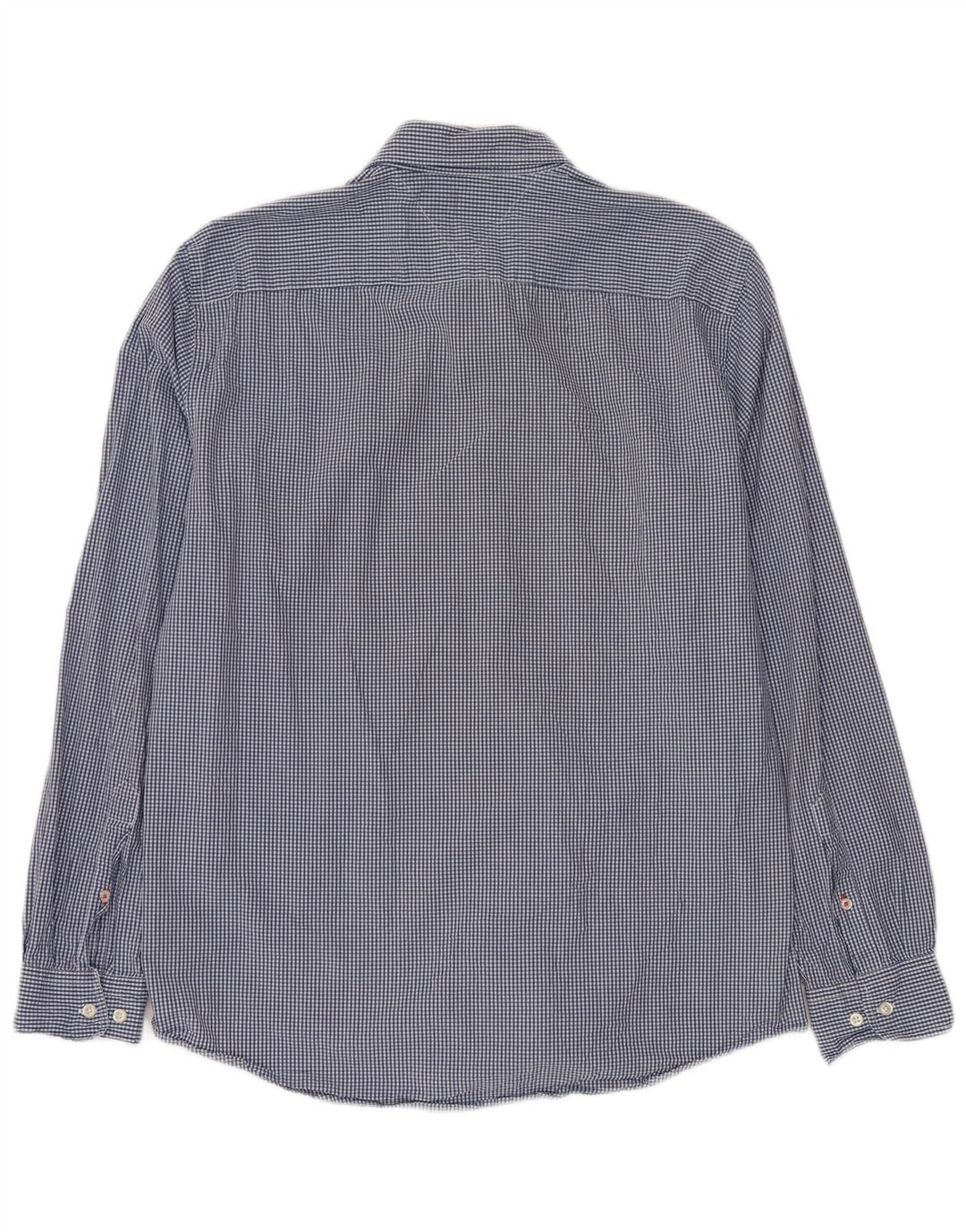 TOMMY HILFIGER Mens Regular Fit Shirt Large Blue Gingham Cotton