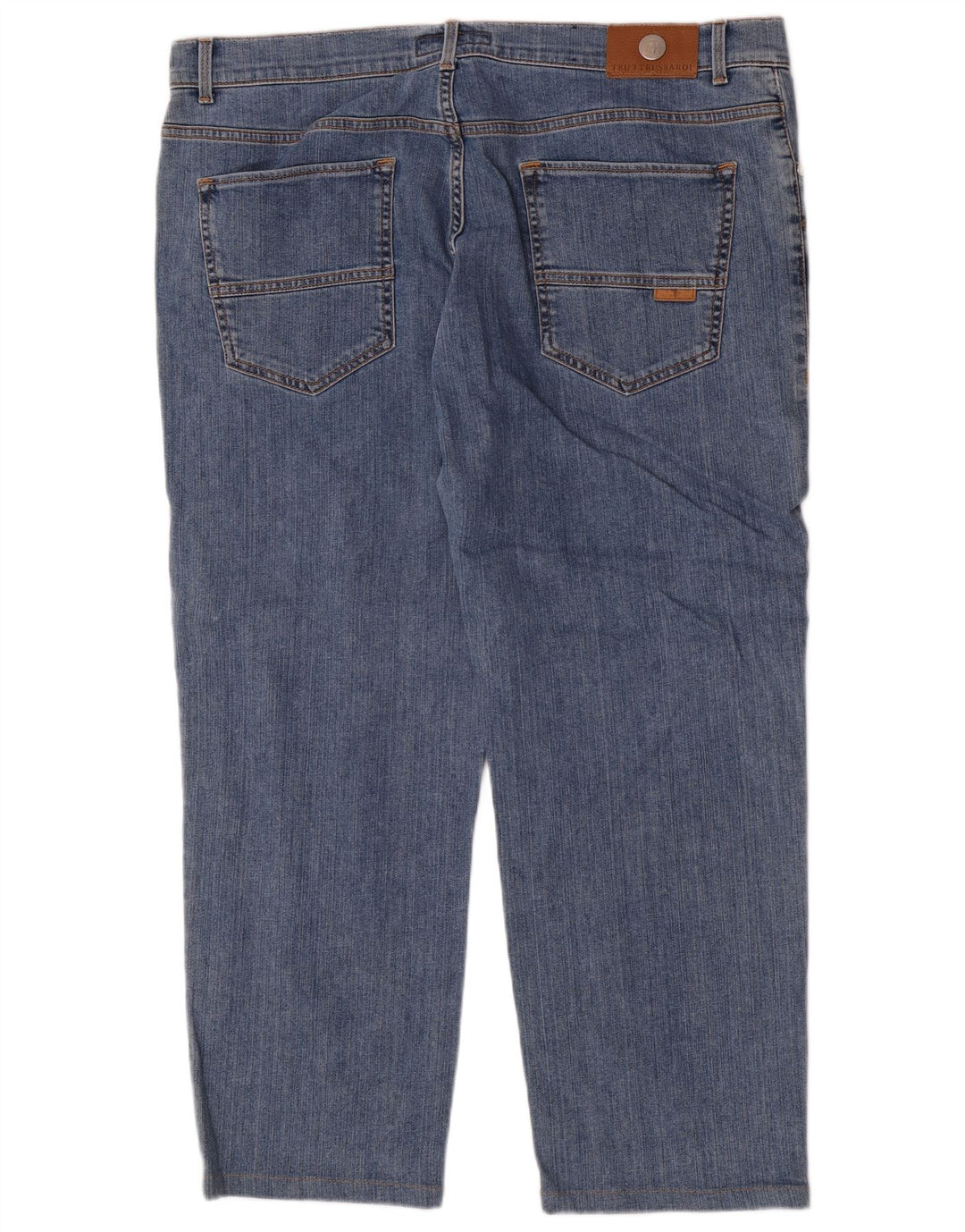 Trussardi Mens Regular Straight Jeans W42 L26 Blue Cotton