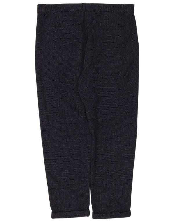 JACK WILLS Mens Pegged Chino Trousers W36 L27  Navy Blue Wool