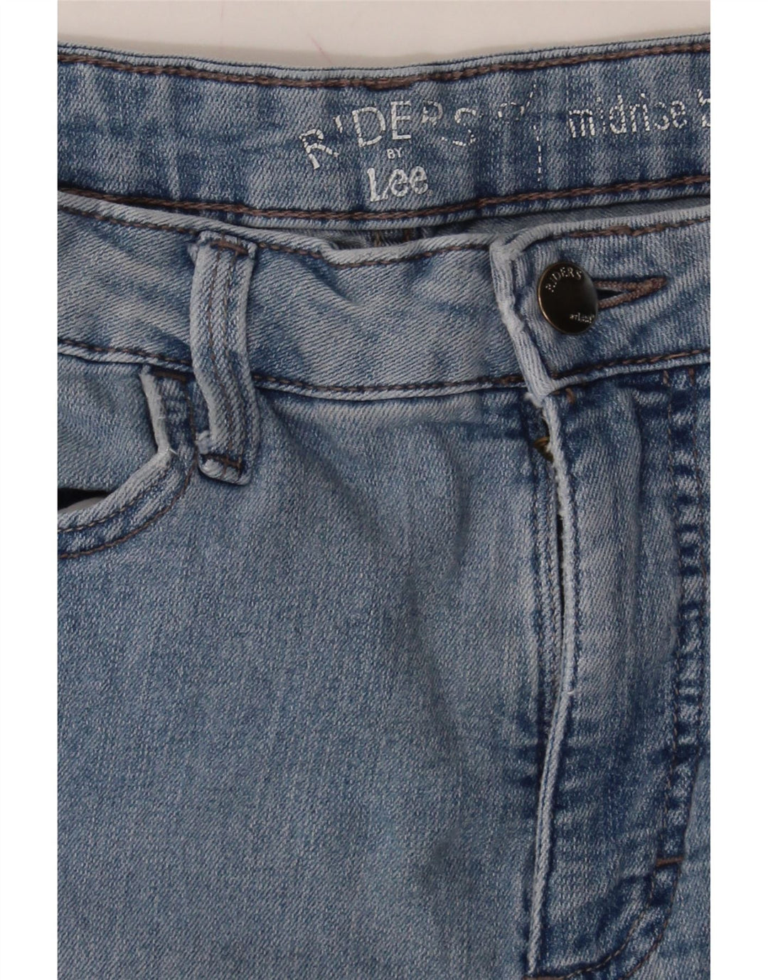 LEE Womens Raiders Mid Rise Denim Shorts W32 Large Blue Vintage Lee and Second-Hand Lee from Messina Hembry 