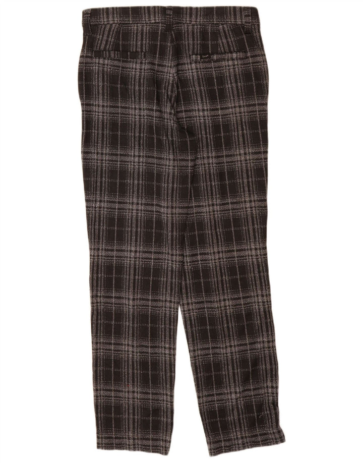 Lee Womens Chino Trousers US 10 Large W30 L30 Black Check Polyester