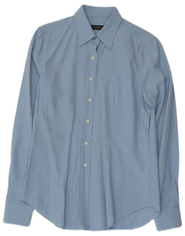 VINTAGE Womens Shirt UK 12 Medium Blue