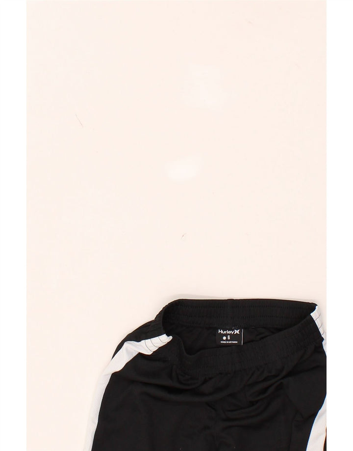 HURLEY Boys Sport Shorts 5-6 Years Black Colourblock Polyester Vintage Hurley and Second-Hand Hurley from Messina Hembry 