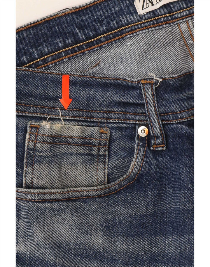Zara Mens Slim Jeans EU 42 Large W32 L30 Blue