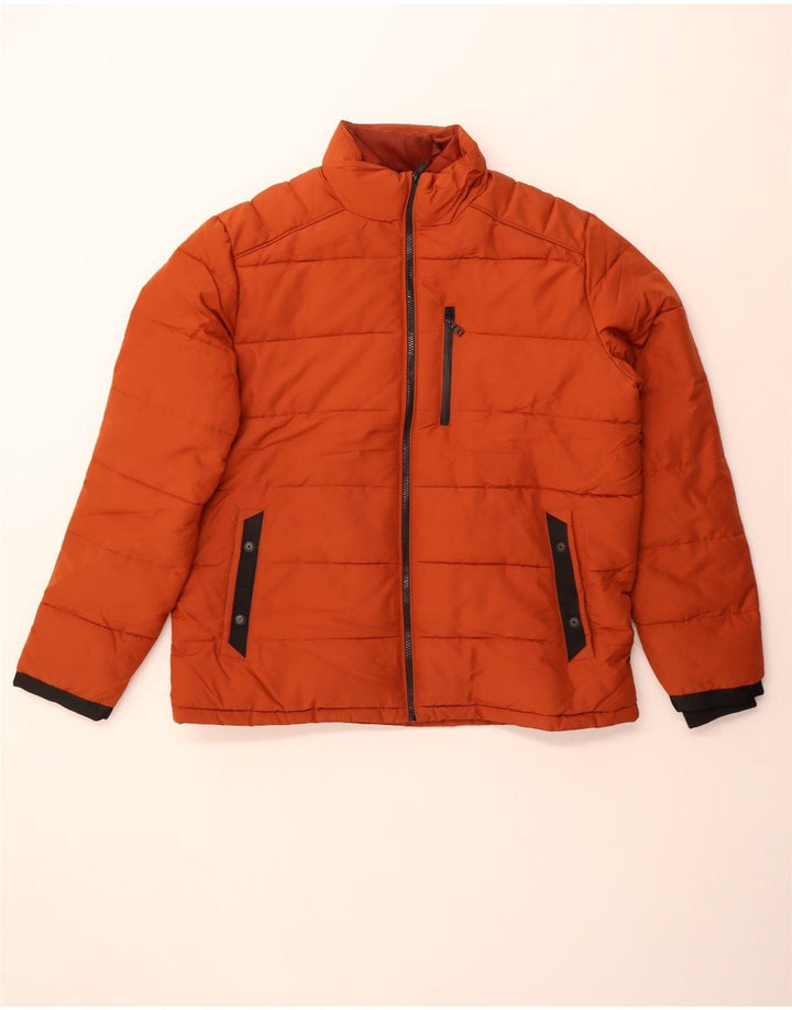 Marks & Spencer Mens Padded Jacket UK 42 XL Brown Polyester