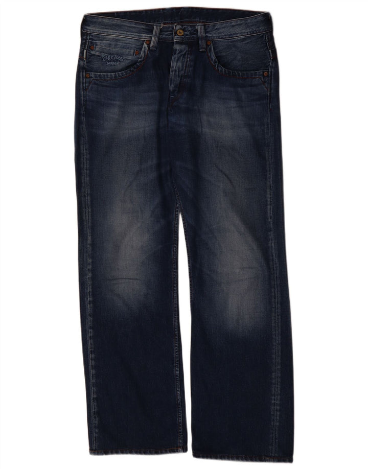 PEPE JEANS Mens Straight Jeans W33 L34 Blue Cotton