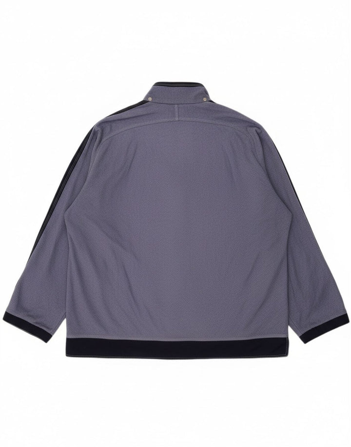 Diadora Womens Oversized Tracksuit Top Jacket UK 18 XL Blue Colourblock