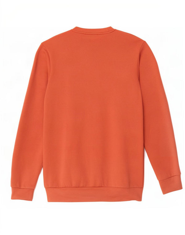 Adidas Boys Sweatshirt Jumper 15-16 Years Orange Cotton
