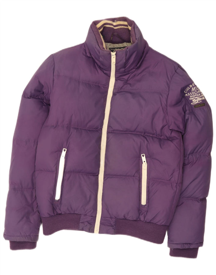 Scotch & Soda Womens Padded Jacket UK 14 Medium Purple Nylon