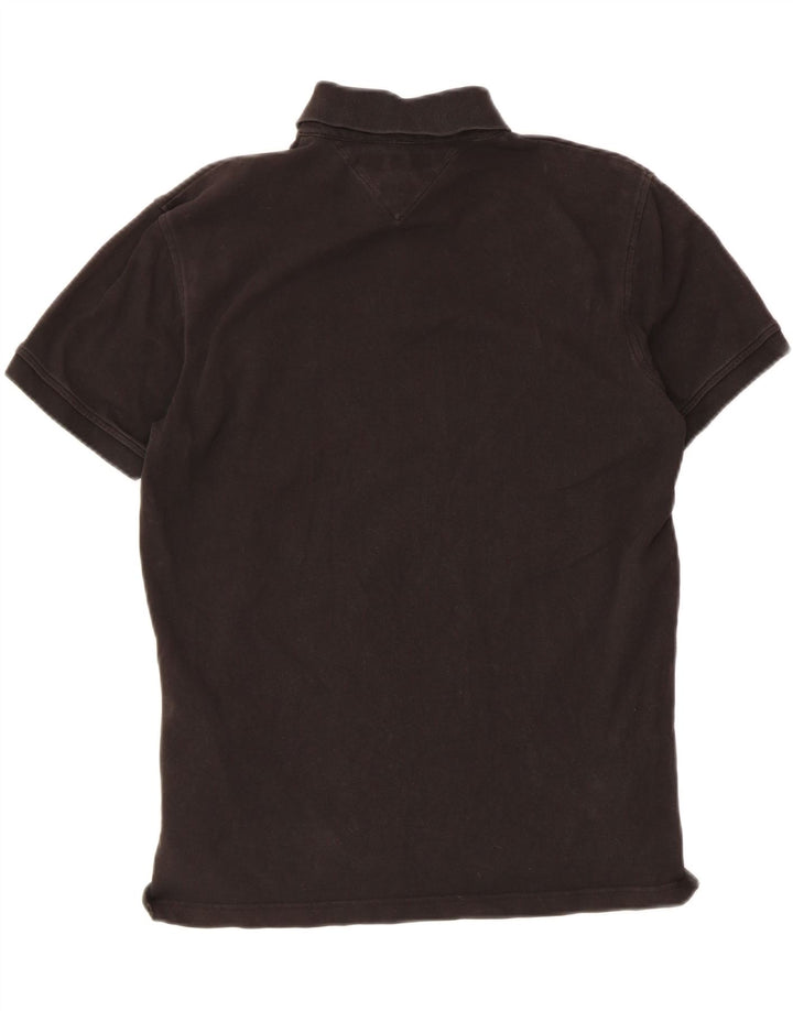 TOMMY HILFIGER Mens Regular Fit Polo Shirt Medium Black Cotton Vintage Tommy Hilfiger and Second-Hand Tommy Hilfiger from Messina Hembry 
