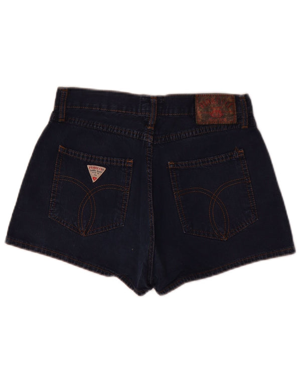 Fiorucci Womens Denim Shorts W26 Small  Navy Blue Cotton