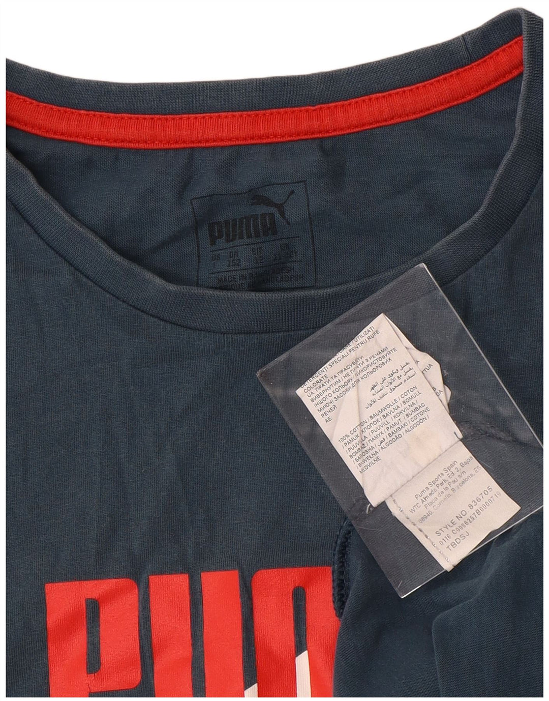 PUMA Boys Graphic T-Shirt Top 11-12 Years Navy Blue