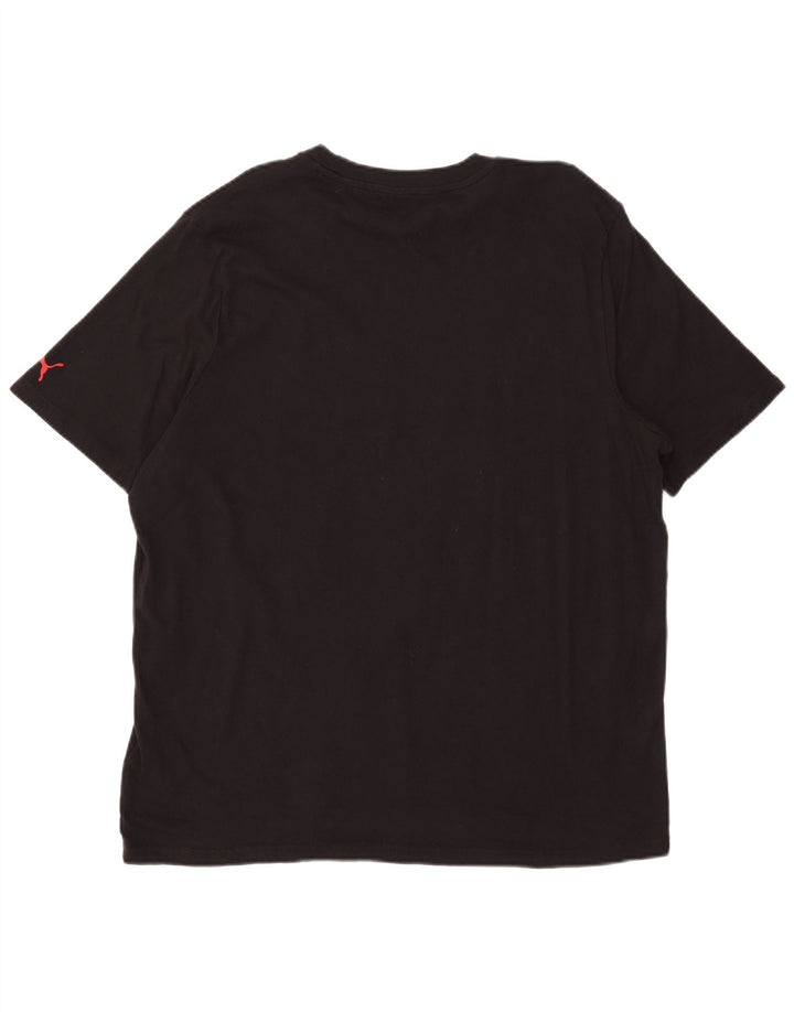 PUMA Mens Graphic T-Shirt Top XL Black Cotton